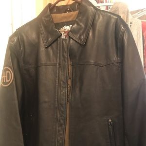 Harley Davidson means leather riding jacket